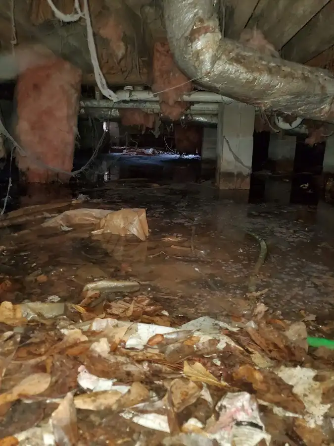 Crawl space flood assessment for Commercial Water Damage Restoration in Running Springs
